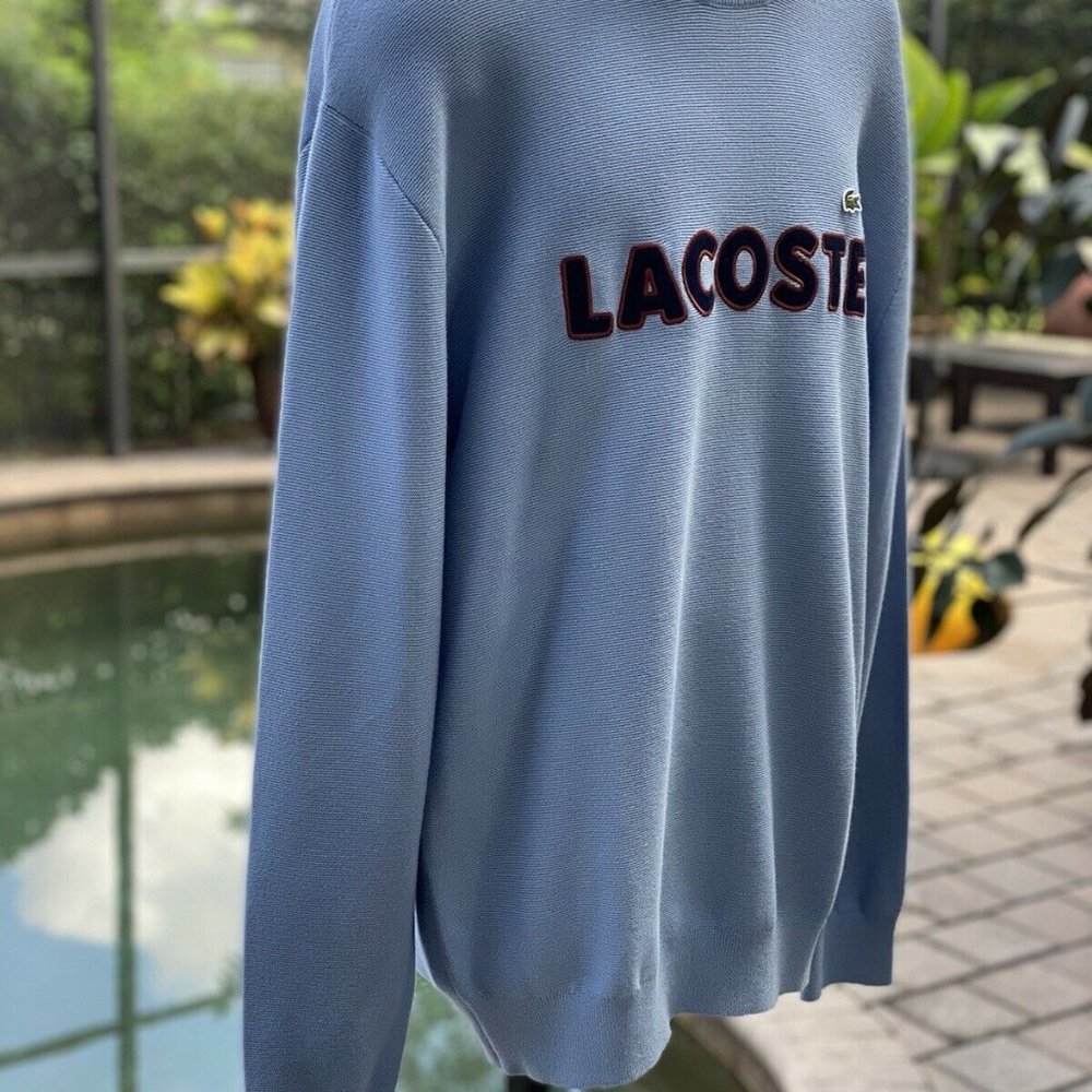 LACOSTE‎ CREW NECK PULLOVER COTTON SWEATER [AH3390] - Picture 2 of 9